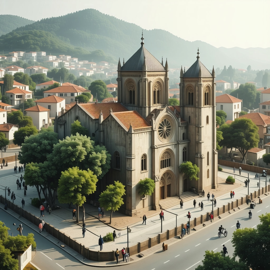 3D digital model of Graçanicë Monastery combined with augmented reality elements and sustainable urban infrastructure