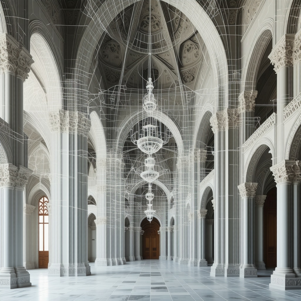 3D digital model of Selimiye Mosque with AR visualization representing heritage preservation technology