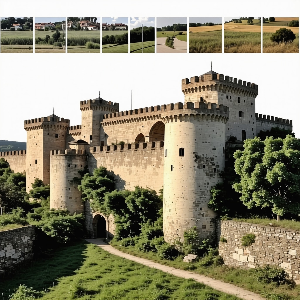 Digital 3D scan of Smedereva Fortress with augmented reality restoration planning overlay