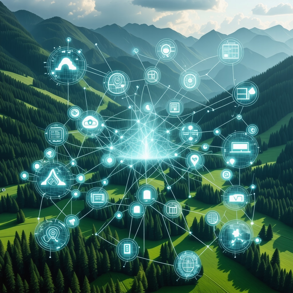 Digital sensors and AI data overlays monitoring Kanion Rugova environment from aerial perspective