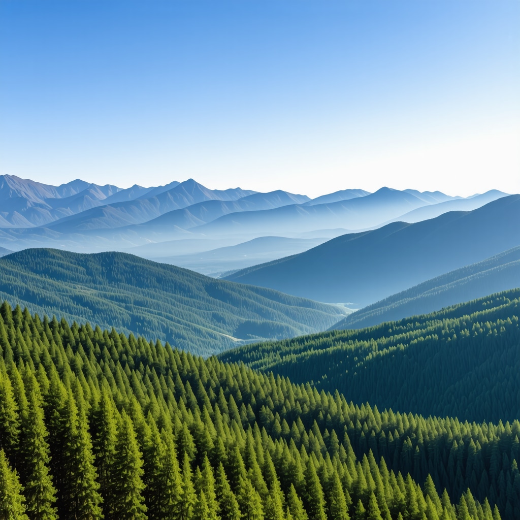 Aerial landscape of Mavrovo National Park with forests, meadows, and mountains
