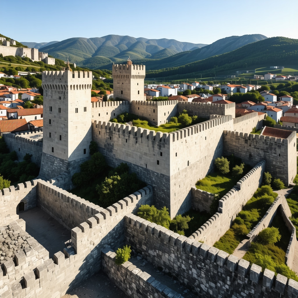 Digital 3D model of a medieval fortress in Trebinje enhanced with augmented reality features