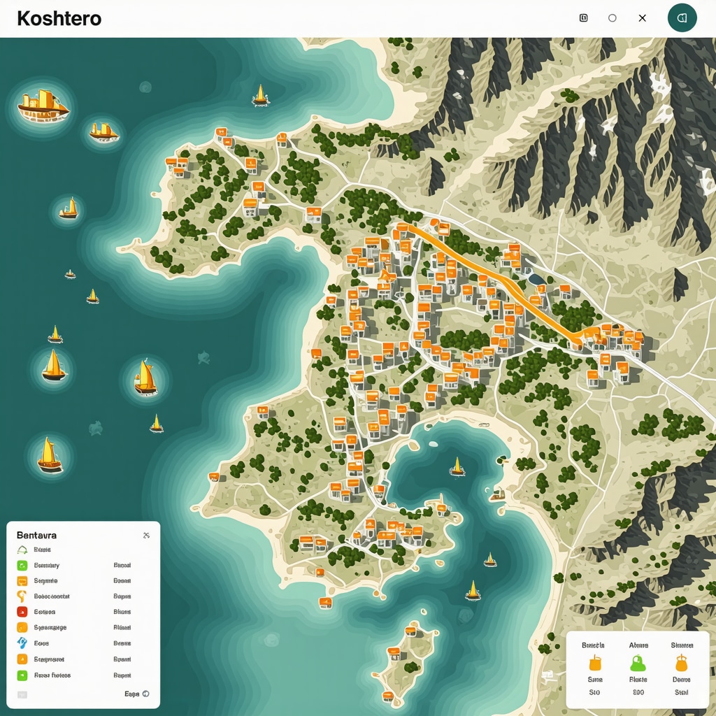 Interactive digital dashboard showing real-time monitoring of tourist flows and eco-friendly management in Kotor Montenegro