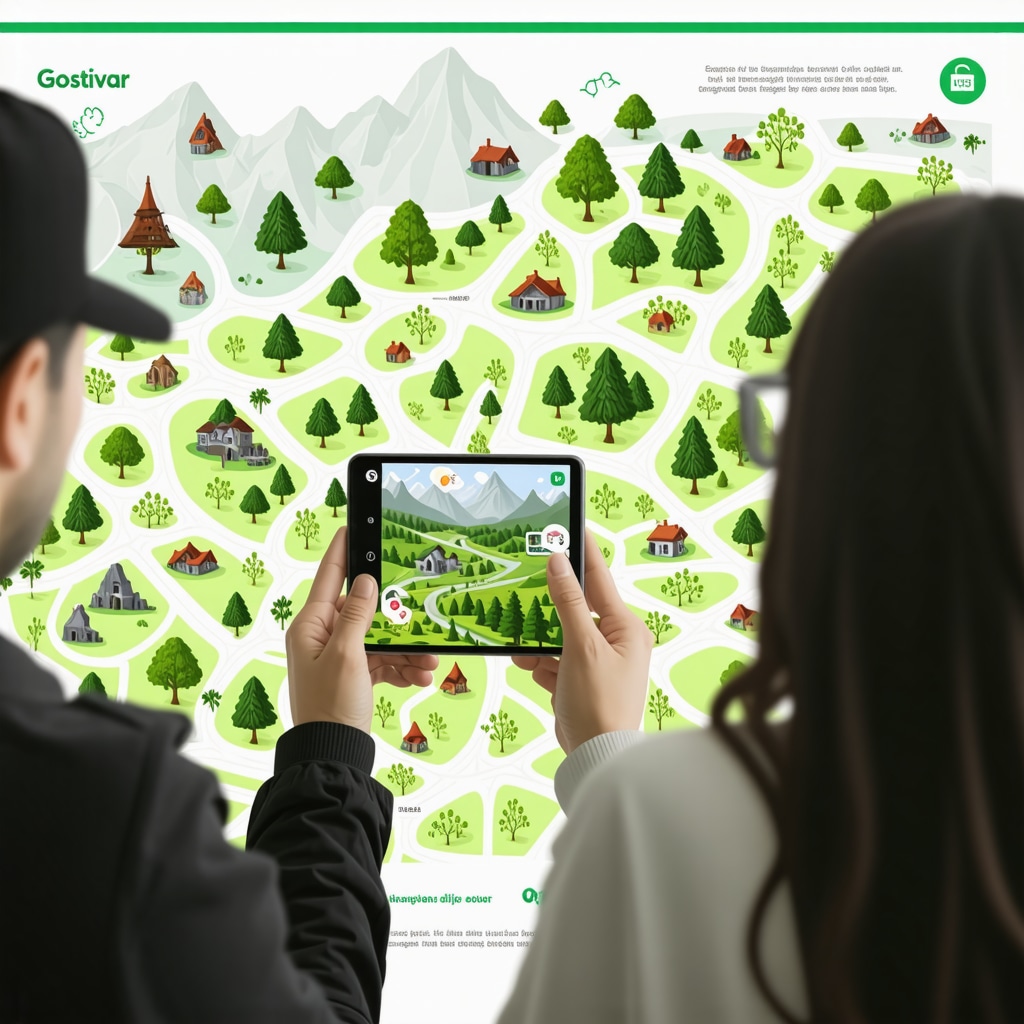 Interactive digital map with AR icons for cultural and ecological sites in Gostivar