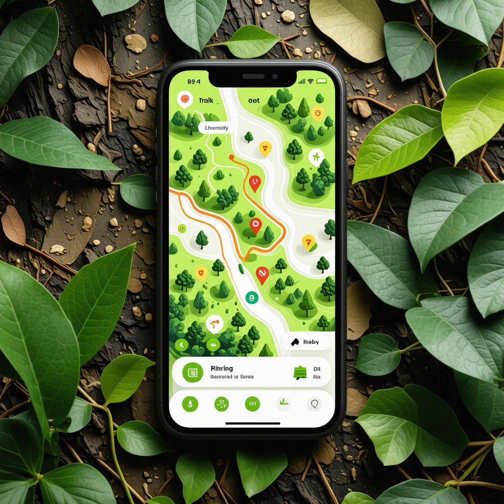 Mobile app screen displaying hiking trails and environmental alerts in Gevgelija park