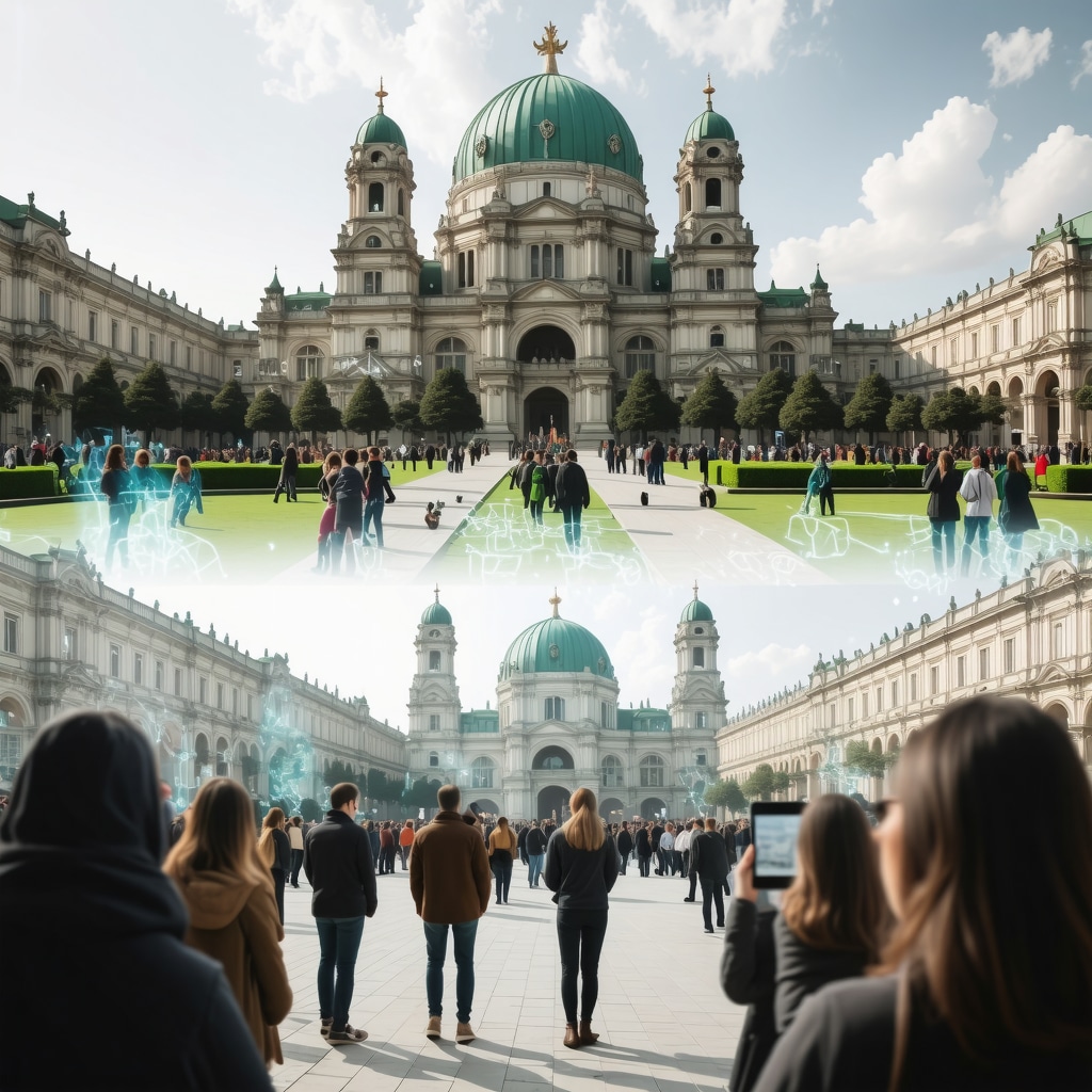 Digital augmented reality interactions around Sofia's historic landmarks with green urban spaces