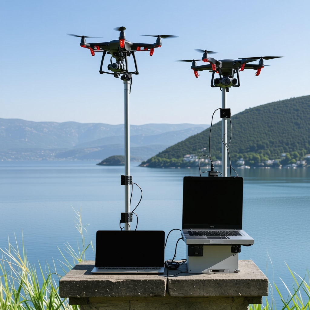 Drones and sensors monitoring Lake Ohrid ecosystem with digital data interface