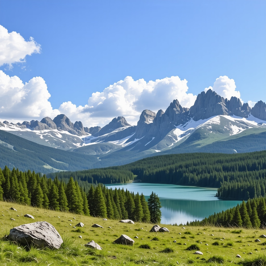 Snow-capped mountains and crystal-clear lakes in Durmitor National Park near Žabljak