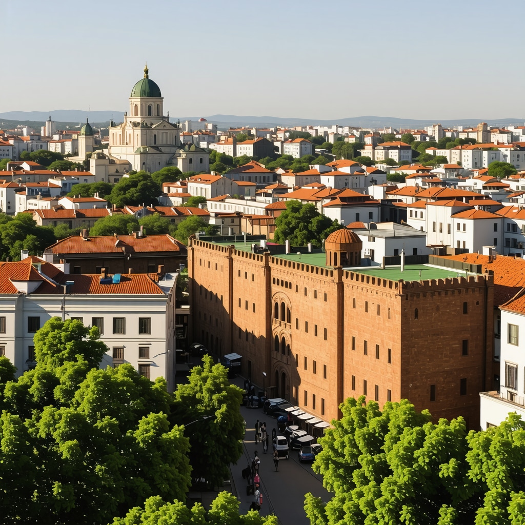 Sofia cityscape featuring Byzantine and Ottoman architecture alongside modern buildings and eco-friendly tourist activities