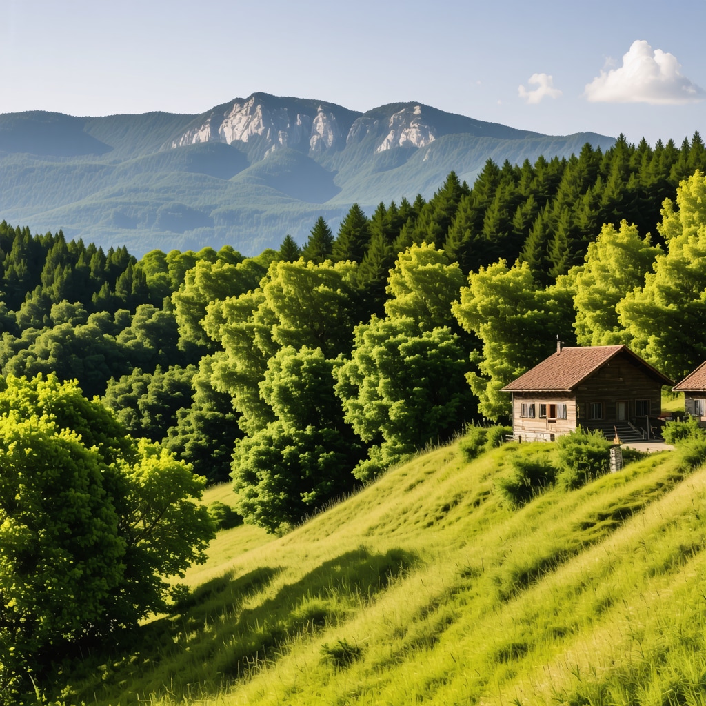 Strandzha National Park in Kırklareli with green forests and traditional village houses