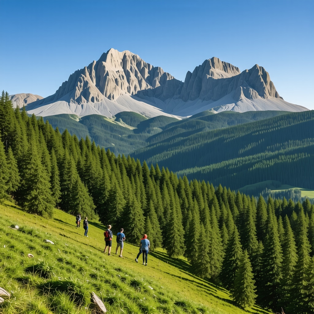Drone and researchers monitoring biodiversity in Durmitor National Park with alpine landscape in the background