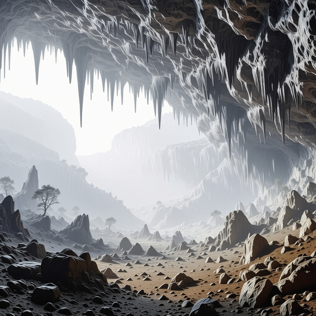 Visualization of Postojna Cave with AR details highlighting geological formations and proteus anguinus