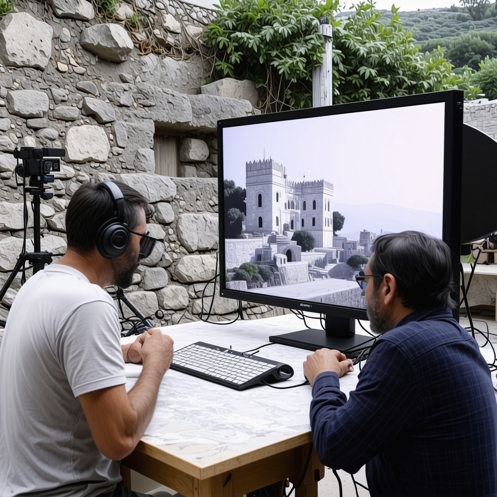 Technicians and locals using 3D scanning technology to preserve Berat's historical architecture