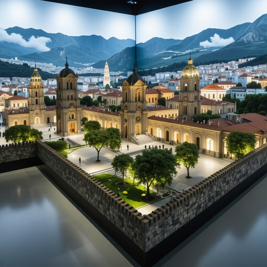 Interactive AR and VR display showcasing Sarajevo's historical sites blending tradition and technology