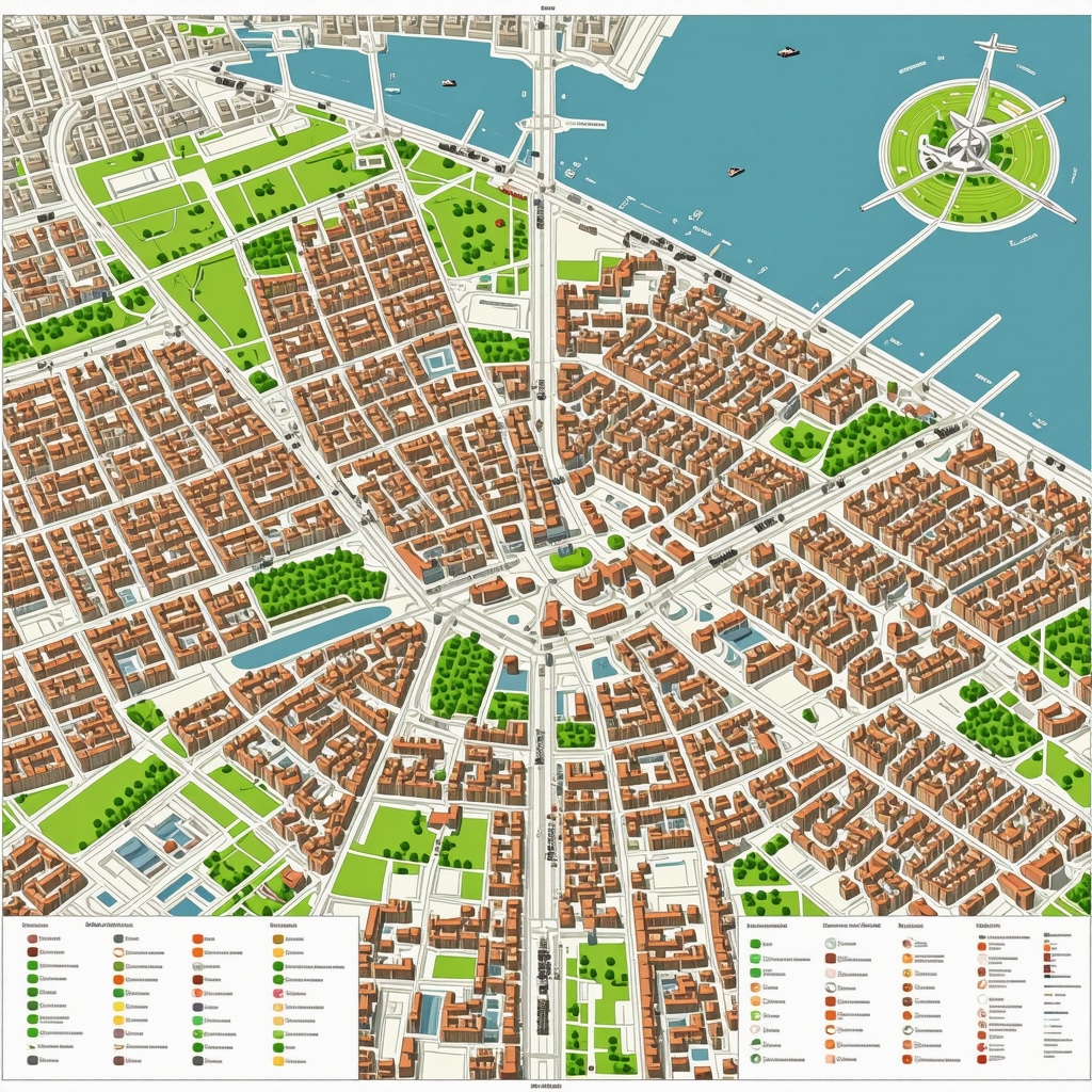 Digital map overlay of Belgrade showing historical landmarks, modern buildings, and green urban areas with augmented reality features