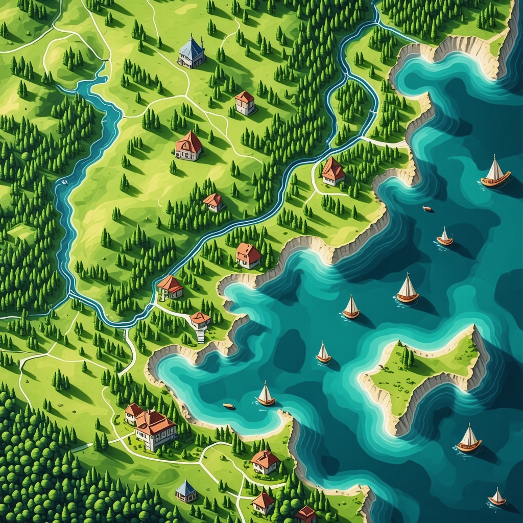 Digital map overlay highlighting Struga's natural, cultural, and eco-tourism features with augmented reality icons