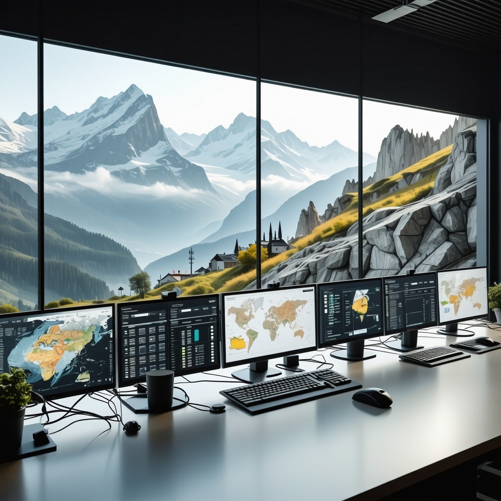 Illustration of a smart tourism control room using AI and big data analytics for sustainable tourism management in Krushevë
