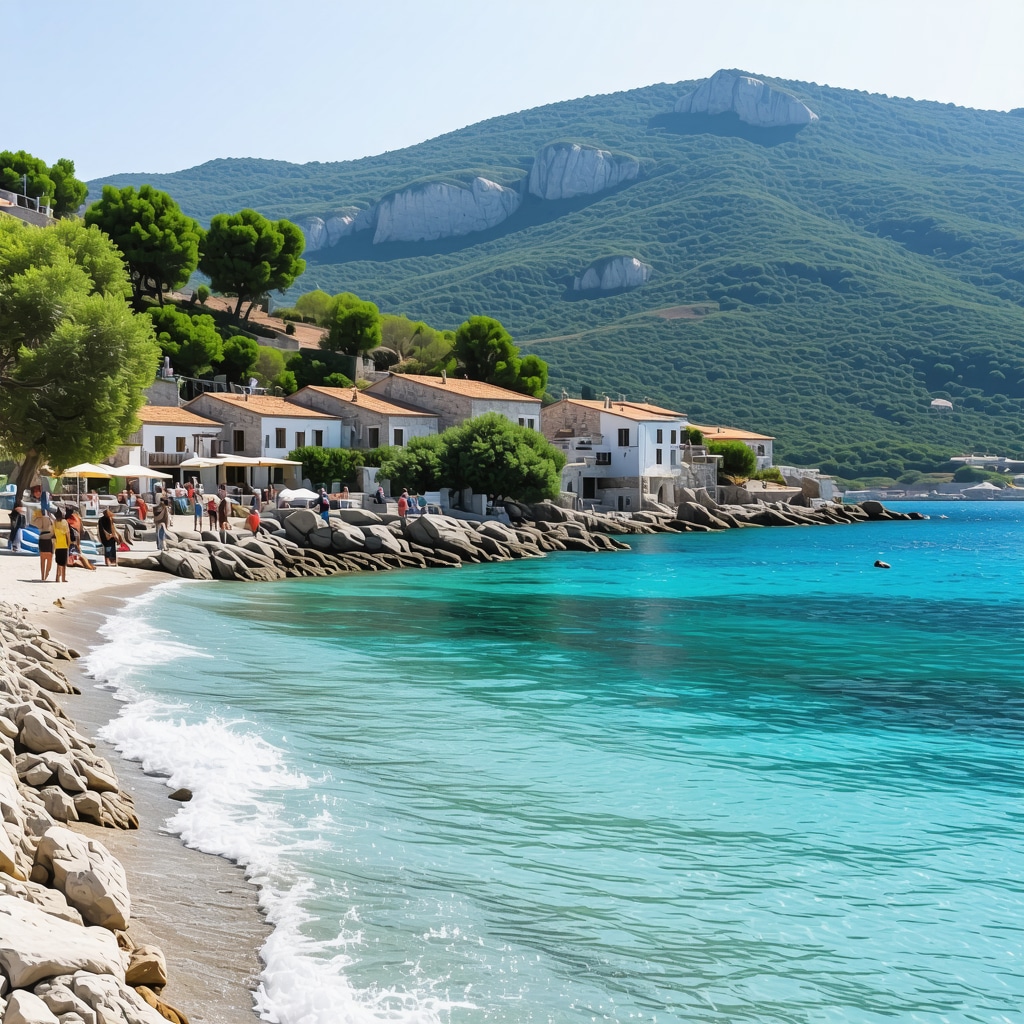 Tourists participating in eco-friendly guided nature walks along the coast in Himarë, Albania