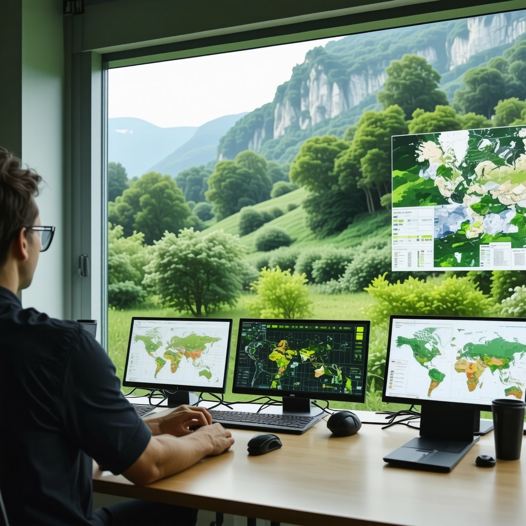 Digital control room with environmental sensor data and visitor flow maps for sustainable tourism in a Balkan natural park