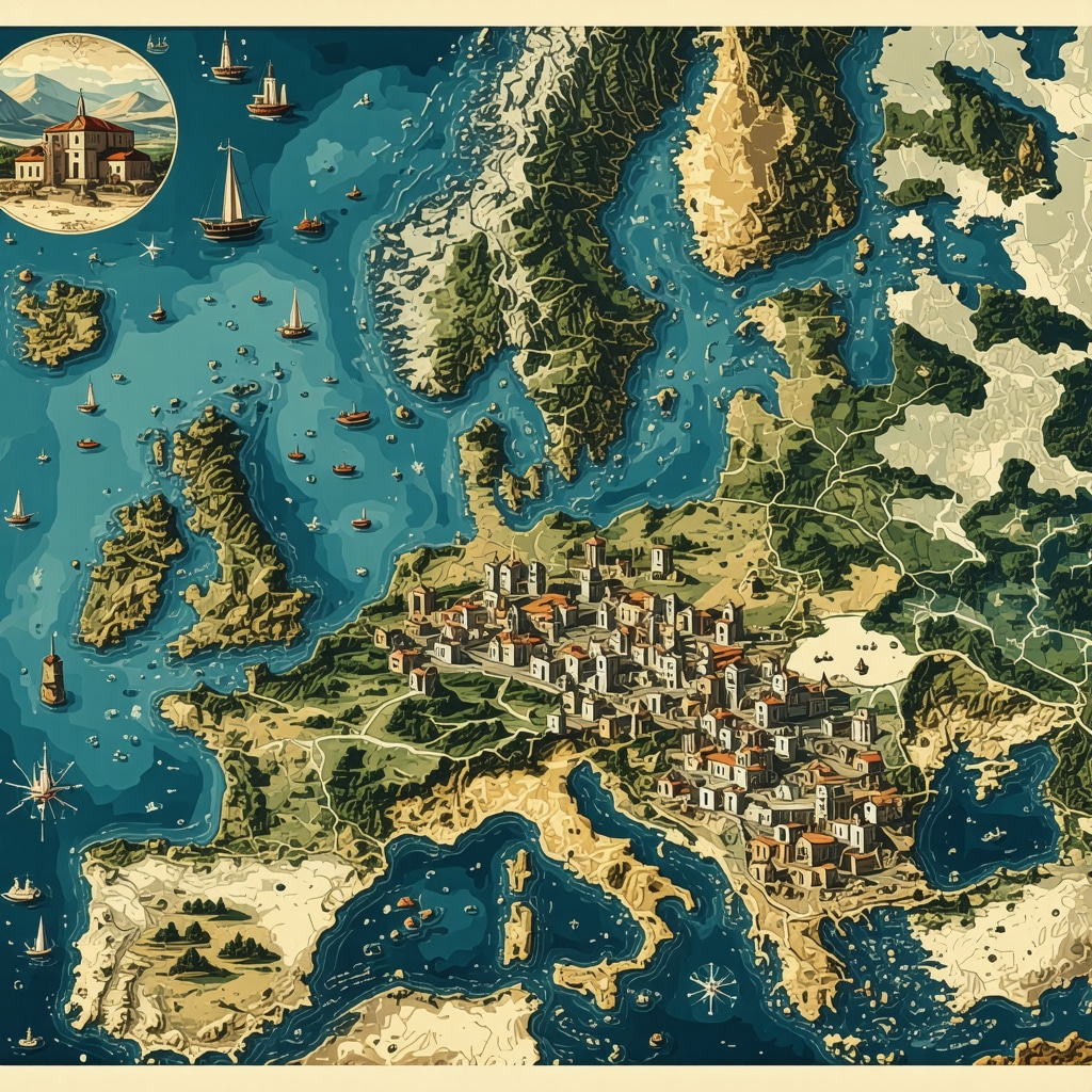 Digital map visualizing cultural and historical links between Izmir and Balkan with augmented reality elements