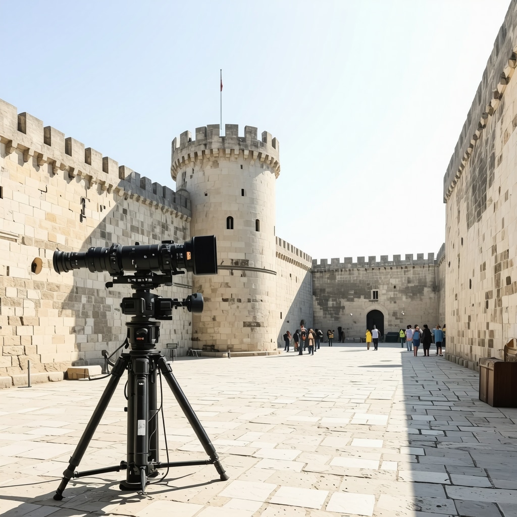 Medieval Rhodes Castle equipped with modern 3D scanning tools for cultural heritage conservation