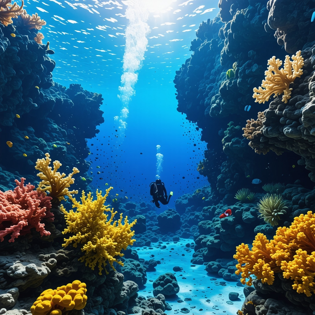 Diver exploring vibrant coral reefs and seagrass beds near Lastovo