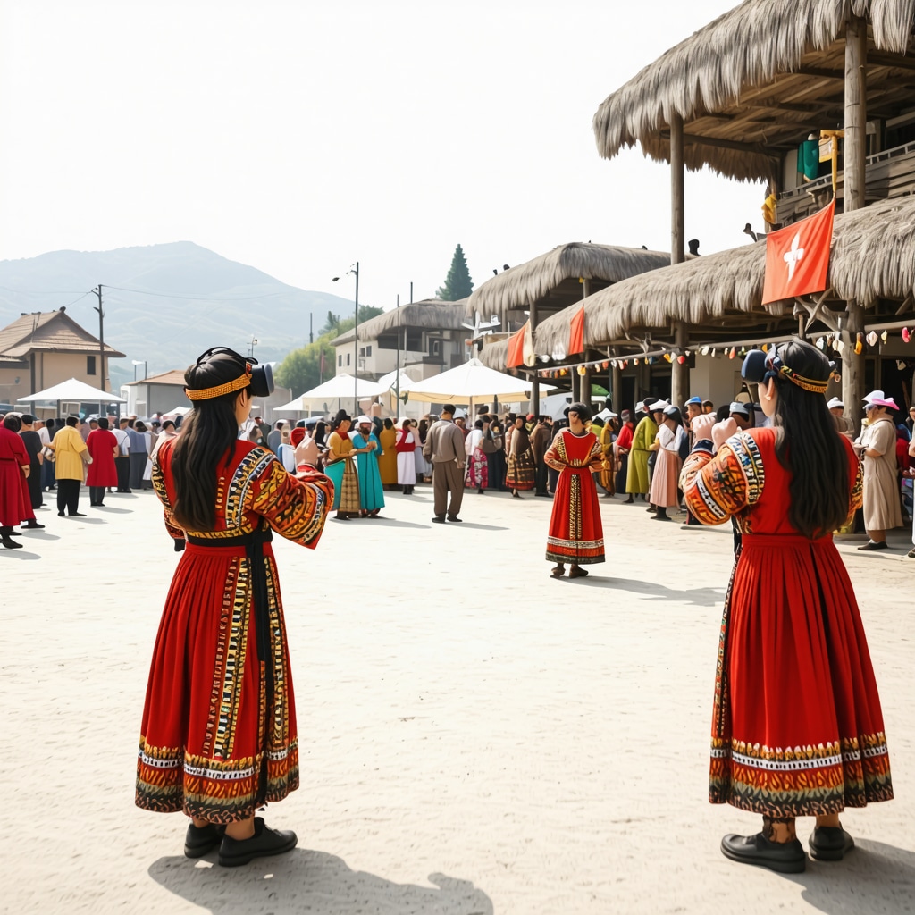 Digital virtual reality interface displaying traditional Kırklareli festival with cultural and natural elements