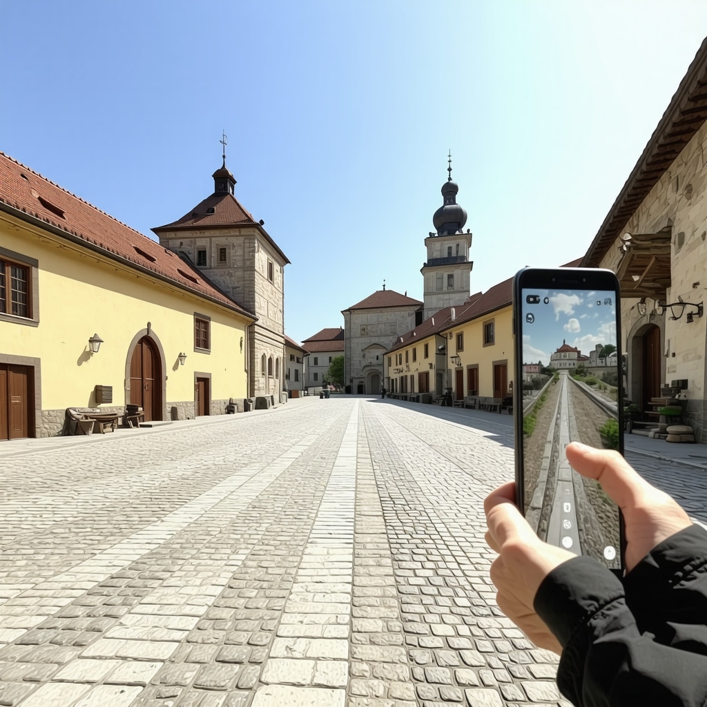 Augmented reality app displaying cultural landmarks in Celje