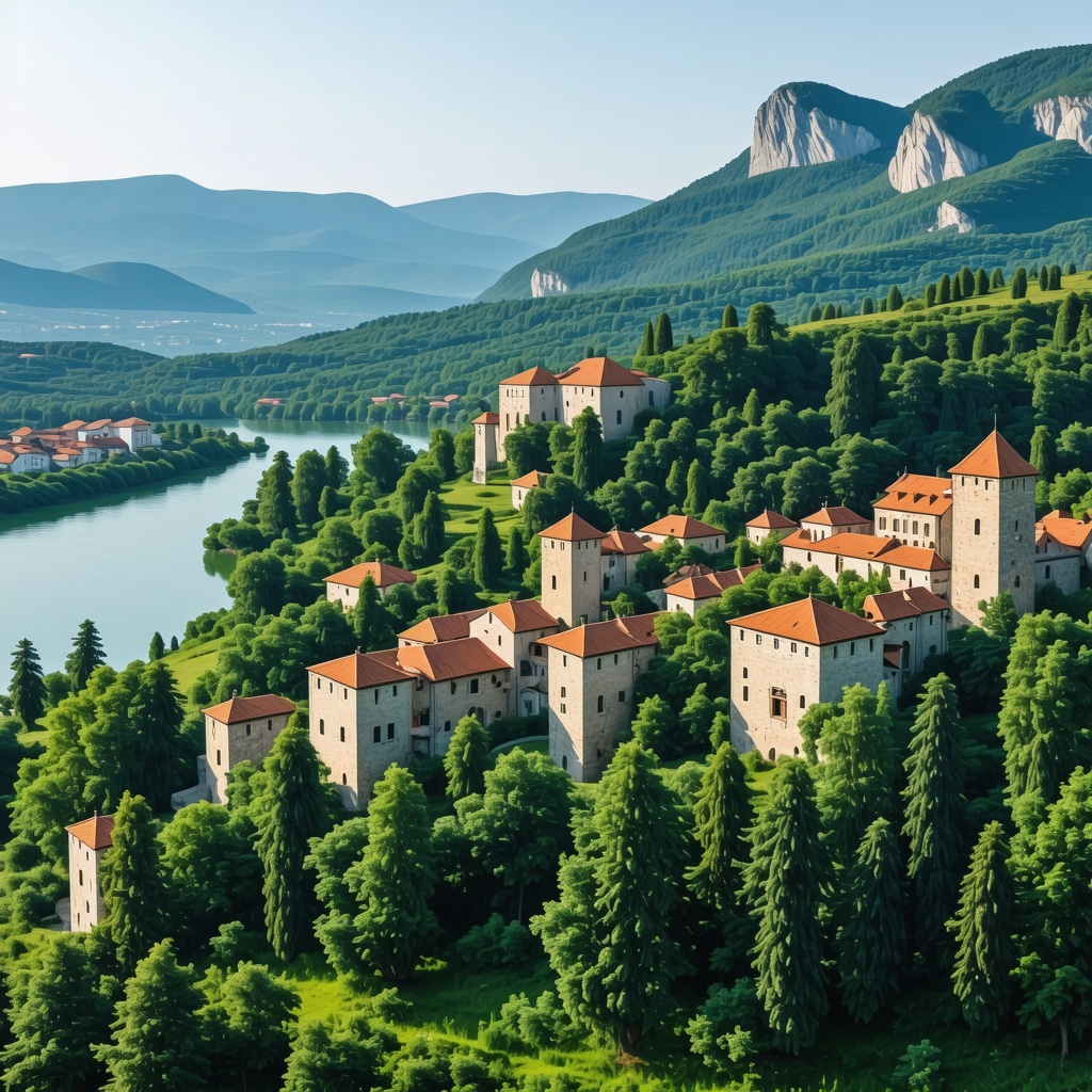 Dronë duke monitoruar monumente historike në rajonin e Ballkanit me teknologji të avancuar