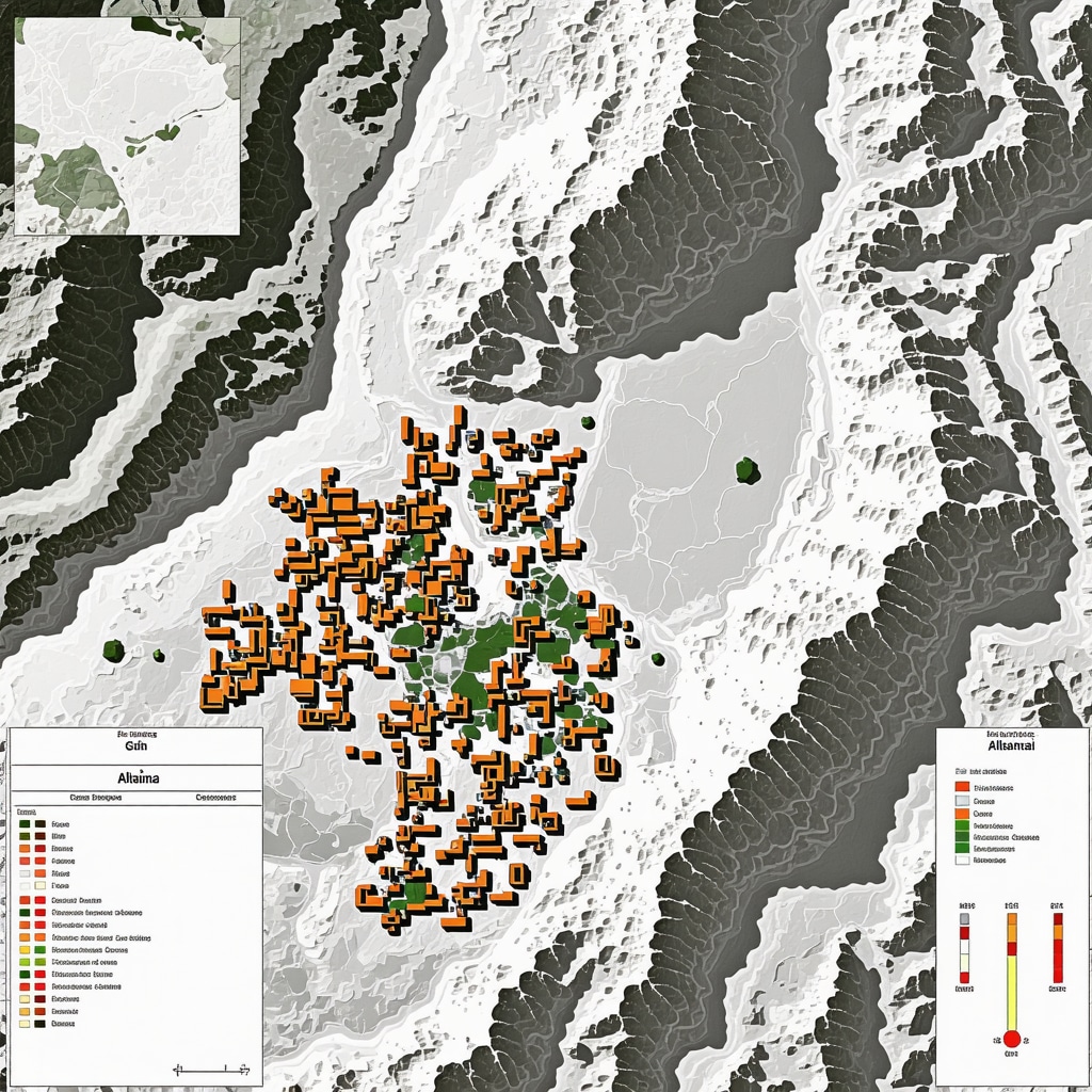 Specialists using GIS technology to monitor cultural and natural sites in Albania, illustrating modern conservation efforts.