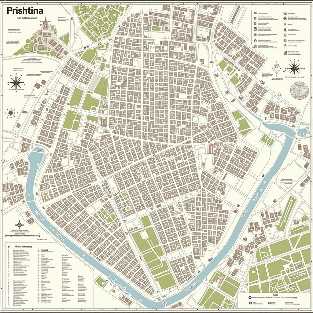 Mapa e Prishtinës me vendndodhjet kulturore dhe natyrore të shënuara me teknologji moderne