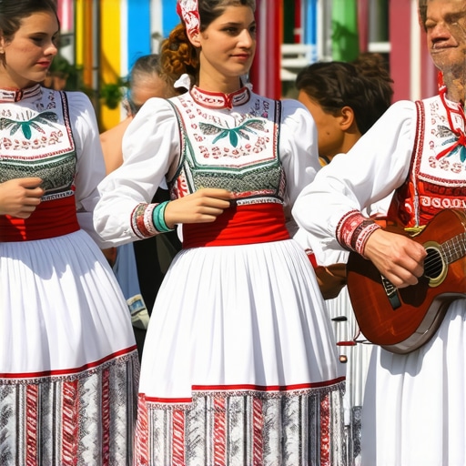 Traditional Balkan festival with dance and music