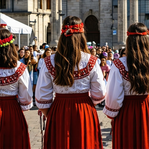Një festival i gjallë kulturor në Ballkan me kostume tradicionale dhe peisazhe të bukura