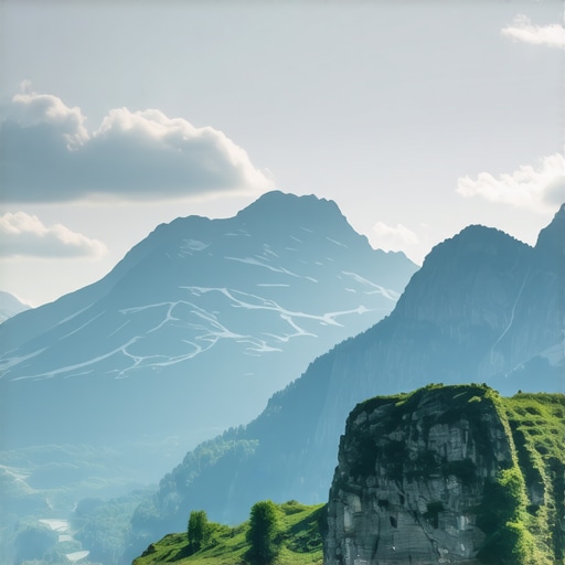 Mountain landscape in Rožaje with lush greenery and peaks