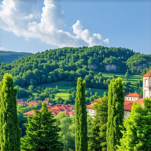 Scenic landscapes of Gabrovo with mountains and forests