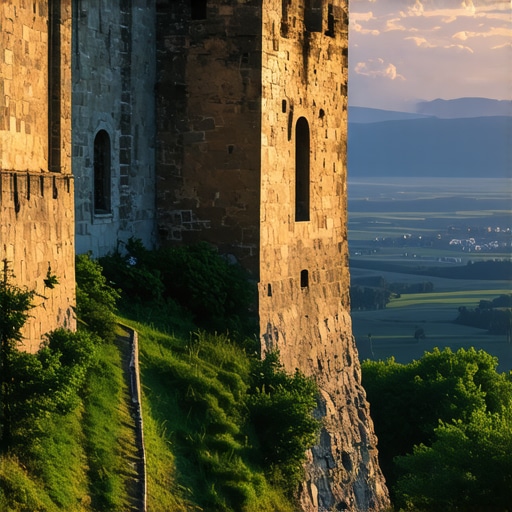 Peisazhe të bukura të kalave të lashta dhe peisazhe natyrore në Ballkan
