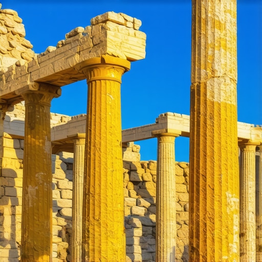 Peisazhe mitologjike në Greqi me monumente të lashta dhe peisazhe natyrore magjike