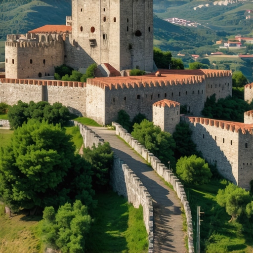 Ancient castles with lush landscapes and innovative technology