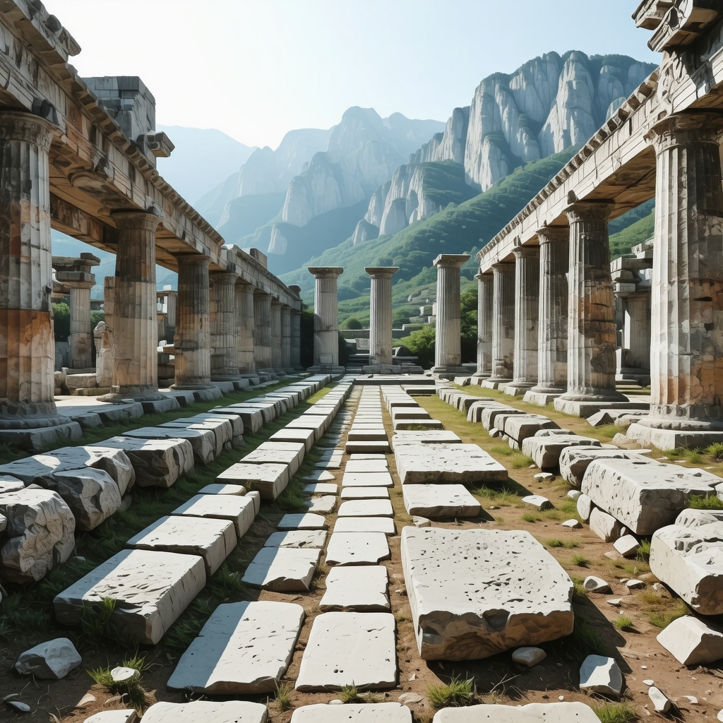 Virtual reality headset showing immersive view of Balkan heritage sites