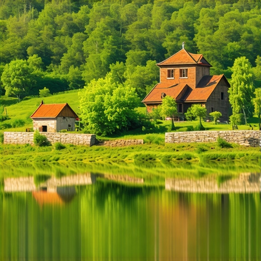 Scenic Balkan landscapes featuring historic ruins and lush nature