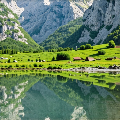 Pamje e maleve dhe lumenjve të virgjër në Ballkan, simbol i eksplorimit dhe aventurës