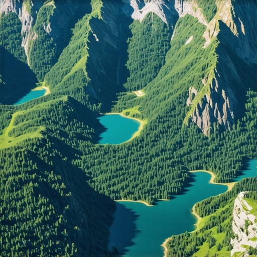A breathtaking view of Montenegro's mountains and lakes, highlighting biodiversity