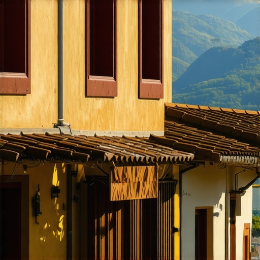 Authentic Balkan Village A traditional Balkan village with colorful houses and mountain scenery