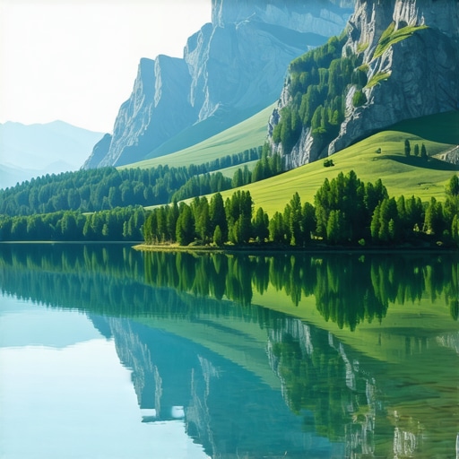 Peisazh i bukur i Ballkanit me male dhe liqene Peisazh i bukur i maleve dhe liqeneve në Ballkan