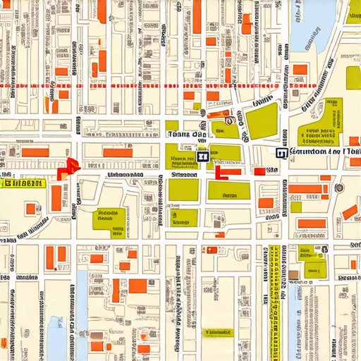 Map highlighting key tourist sites and routes in Tirana and Saranda
